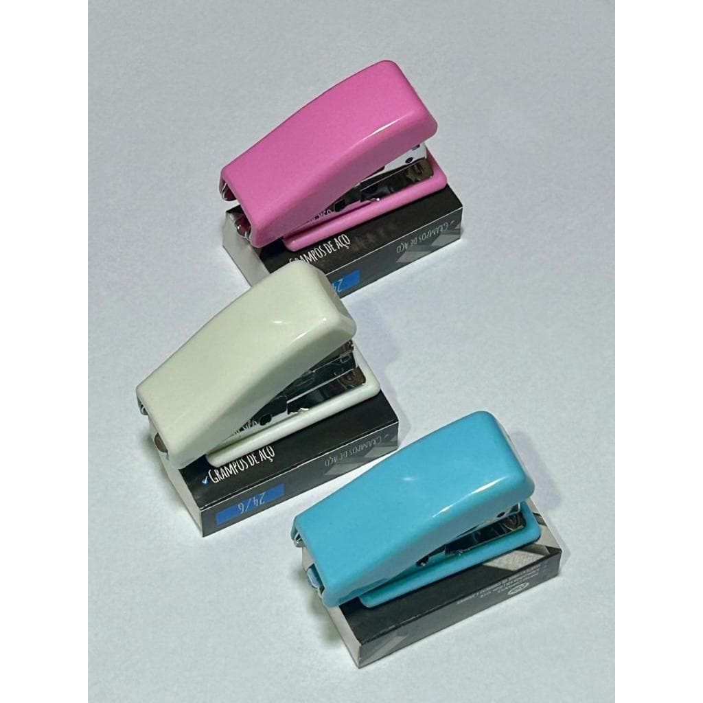 Mini Grampeador com Caixa de Grampos