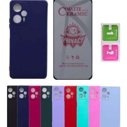 Capa Capinha Silicone Colorida Aveludada + Cerâmica Privacidade Para A01/A01 CORE/A10/A10S/A20SA03/A03S/A03 CORE/A02/A02S/A11