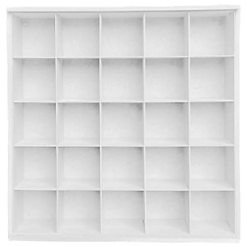 Expositor Para 25 Nichos Branco E Com Tampa 12x12x10cm