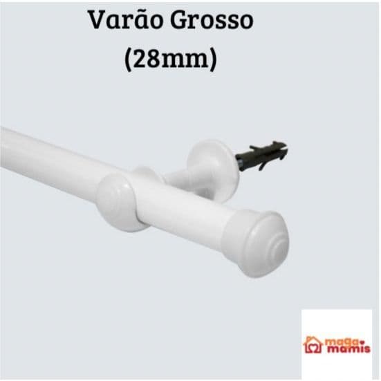 Varão de cortina de Aço 2,0 metros 28mm (grosso) várias cores - Bastão de cortina Aço Ferro
