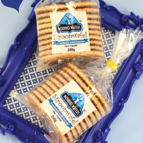 Kit 2 pcts de Biscoito Holandês Moinho Wafers - 280 gramas cada - Stroopwafel