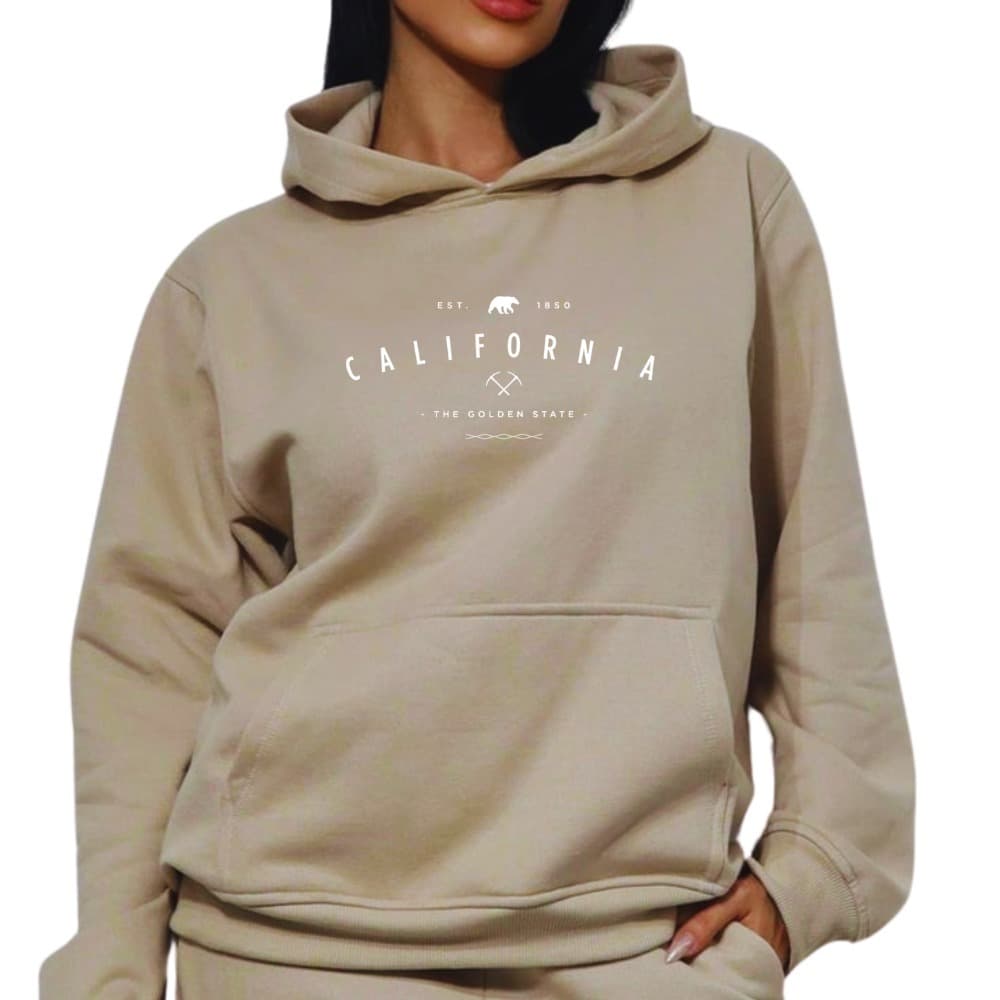 Moletom Quentinho Canguru Blusa De Frio Outono Inverno Estampado California Golden State Moda Gringa