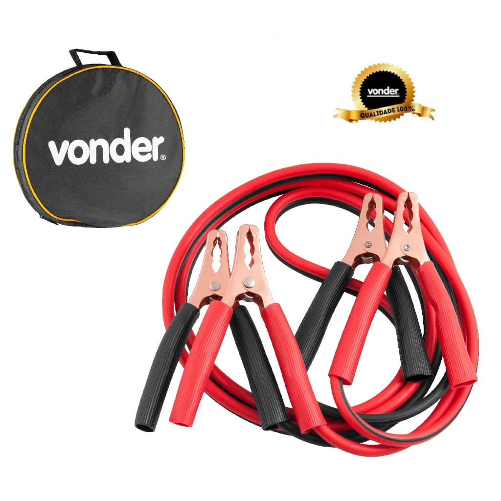 Cabo De Carga Bateria Chupeta Automotivo 12v/24v 3,0m VONDER