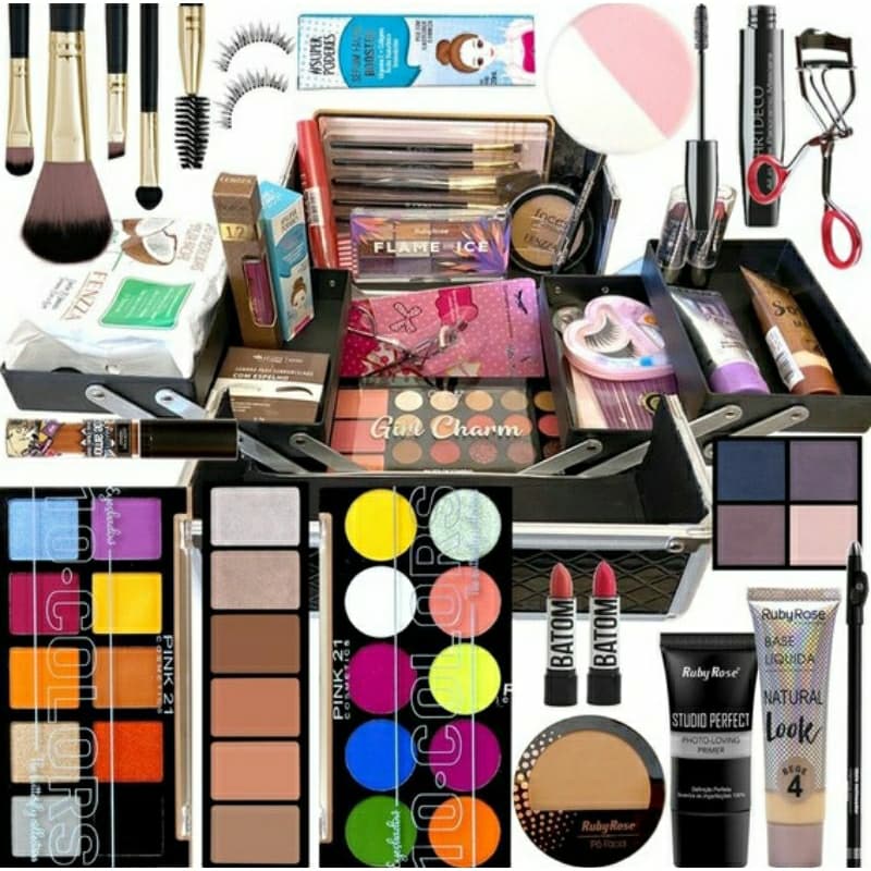 kit maquiagem tradicional 10 itens (ler a descrição)