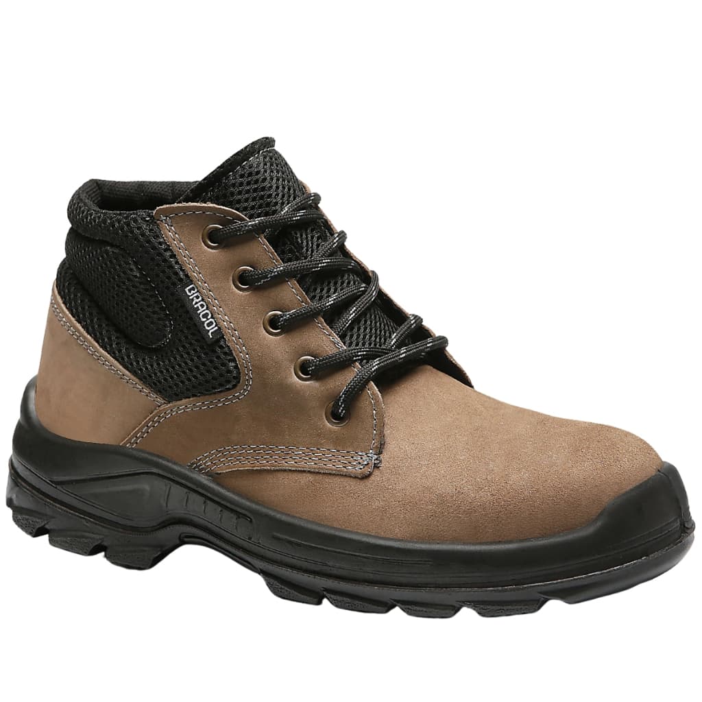 Bota Botina Segurança Bracol BAEN Bico PVC Nobuck Titanium Solado Bidensidade CA e Certificação ABNT