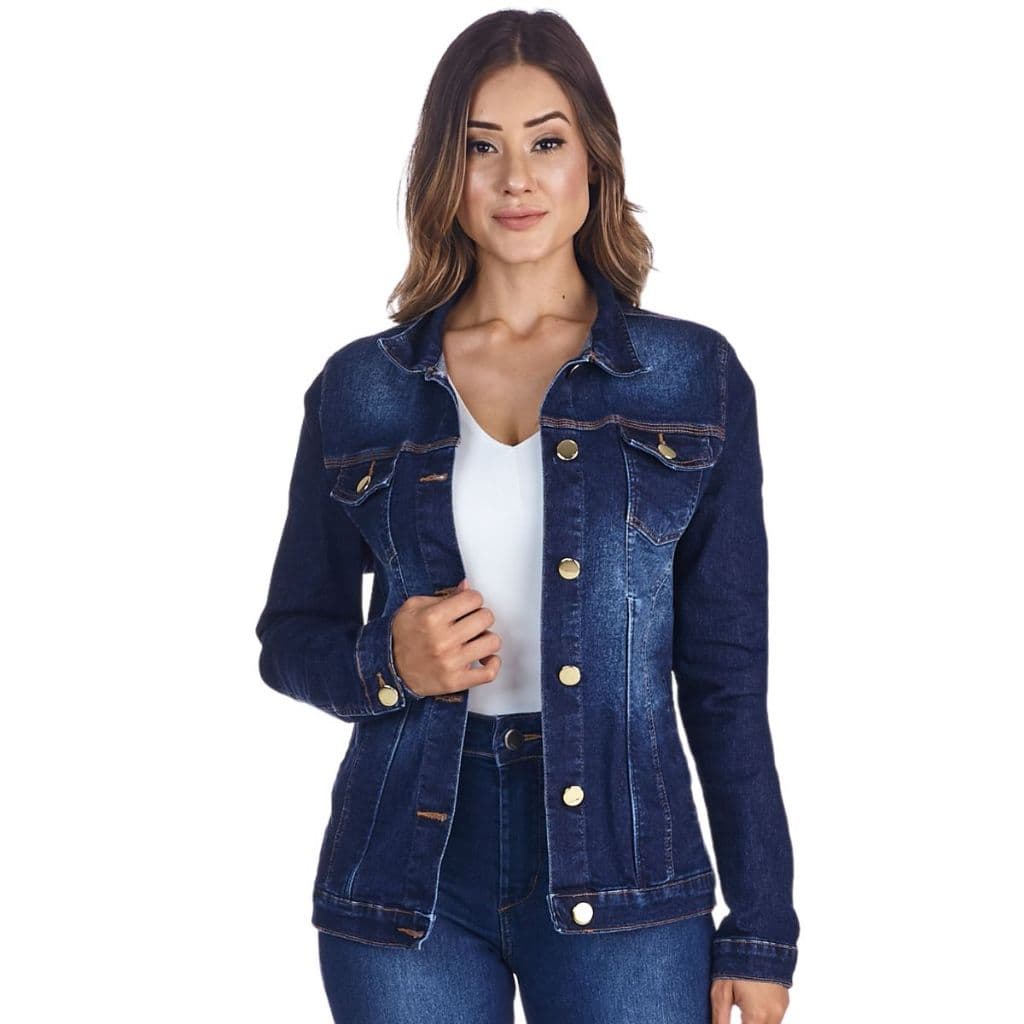 Jaqueta Jeans HNO Jeans Confort Plus Azul