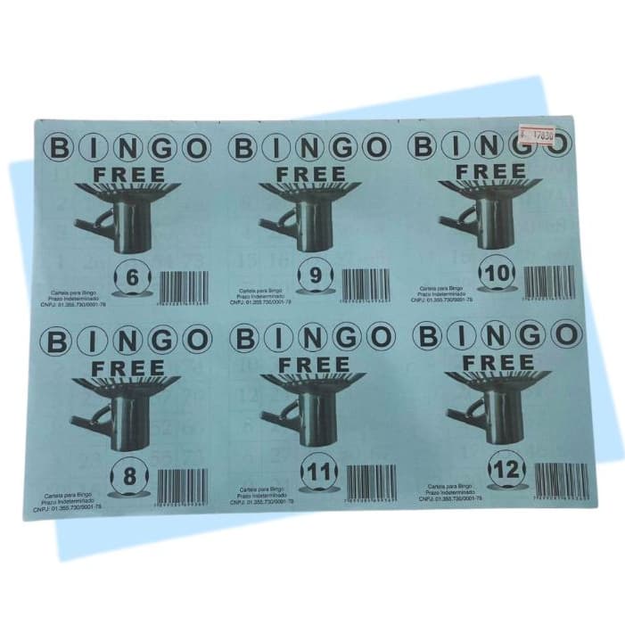 Bloco De Bingo Sextuplo Azul Free