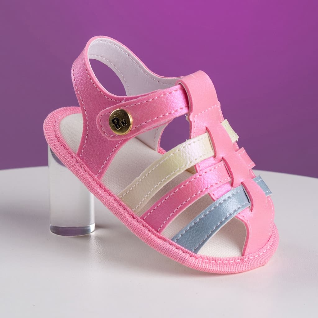 Sandália Infantil Franciscana Bebê Menina Confortável Colorida Benne Kids Envio Rápido