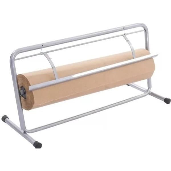 Suporte + Bobina 60Cm Papel Kraft Monolucido 80g Embalagem Presente Balcão Mesa Bancada