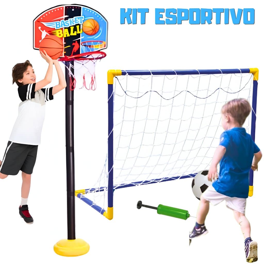 Kit Mini Trave Com Rede Bola + Bola de Basquete Tabela Cesta de Basquete Infantil
