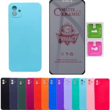Capa Capinha Silicone Colorida Aveludada + Cerâmica Privacidade Para M15/M34/M14/M54/M31/M21S/M32/M51/M62/M53/M55/M52/M13