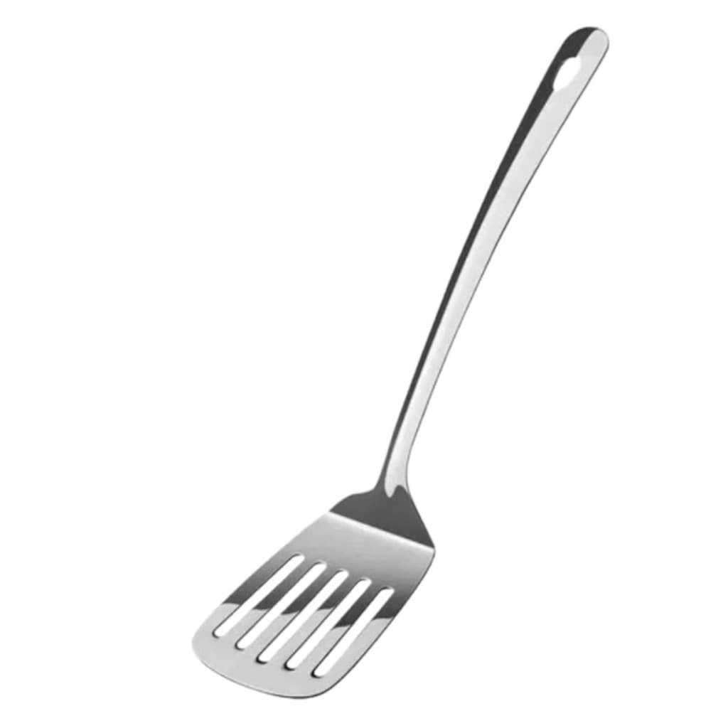 Espátula Vazada Aço Inox Linha Lar 26,5 cm Para Chapa Fritura
