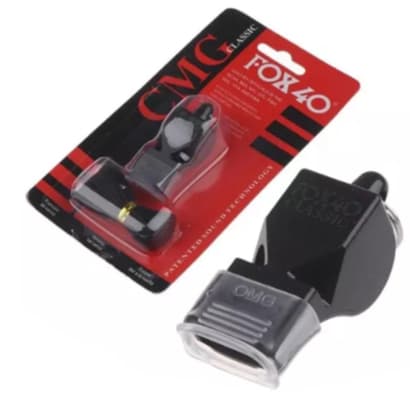 Apito Profissional Fox 40 Classic Com Cordão Cor Preto