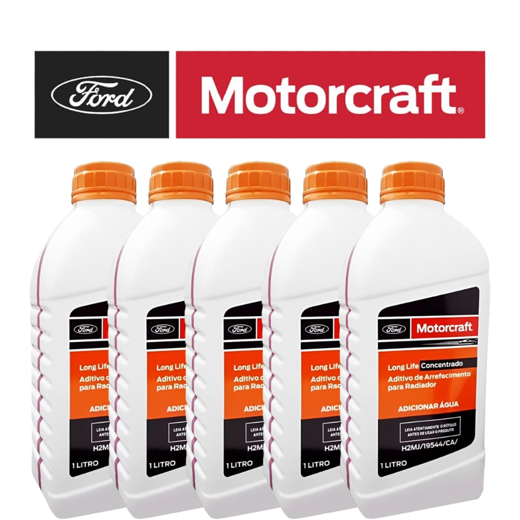Kit 5 Aditivo Rosa Concentrado Long Life Motorcraft Original Ford Ka Eco New Ranger Focus