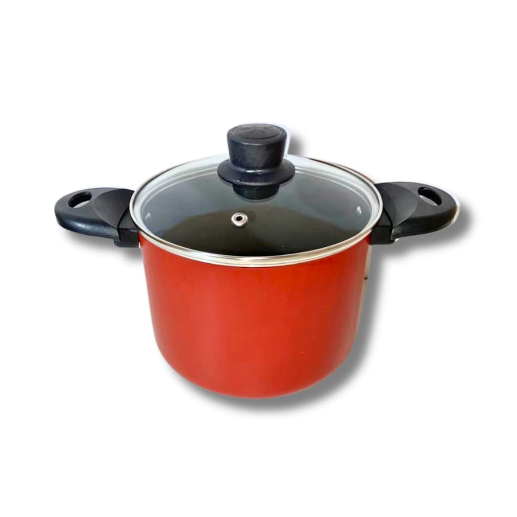 Caldeirão 16 Cm Marcolar Com Tampa Vidro Antiaderente 5 Camadas de Teflon