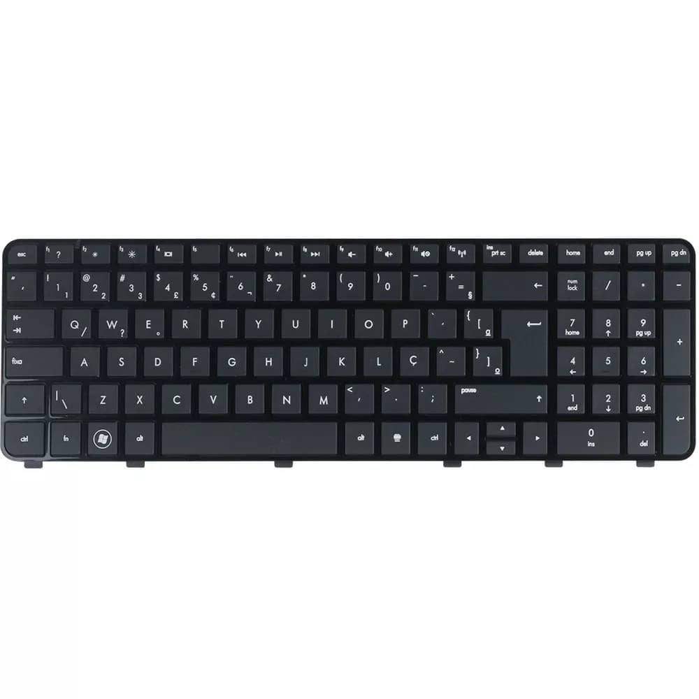 Teclado Compativel Hp Pavilion Dv6-6000 Abnt2 Português BR Com Ç Preto Pronta entrega