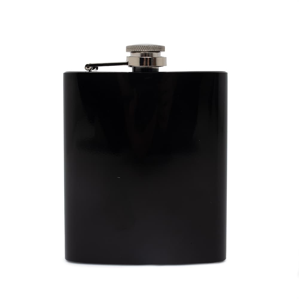 Cantil Whisky Garrafinha inox Bolso 210ml Presente Pai Cantil Preto
