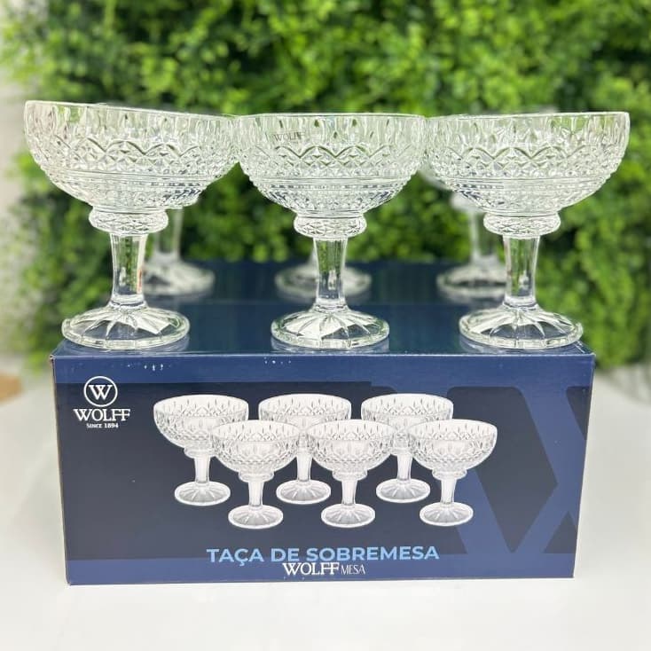 Conjunto C/6 Taças de Sobremesa Lys 260ml - Wolff