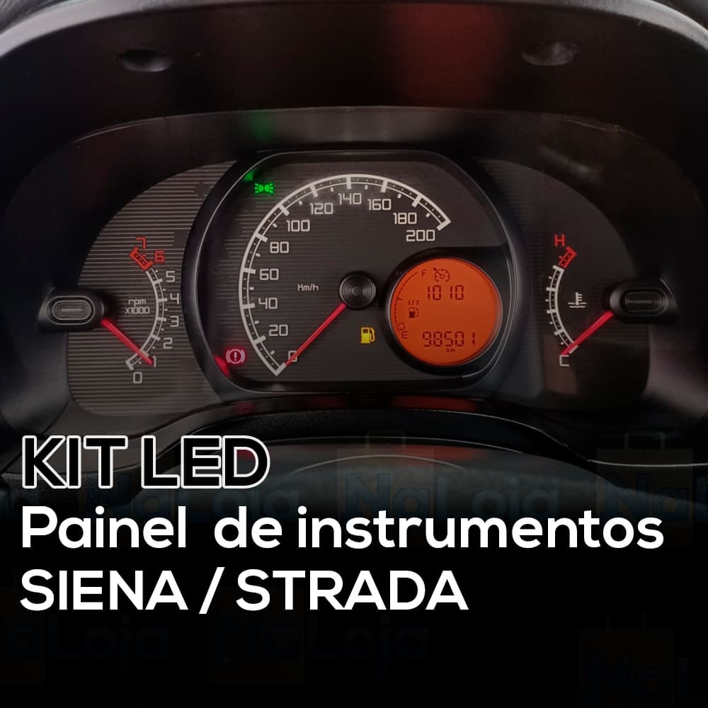 Kit Lampada Led Painel Instrumentos Siena Strada 2015 Ao 2020