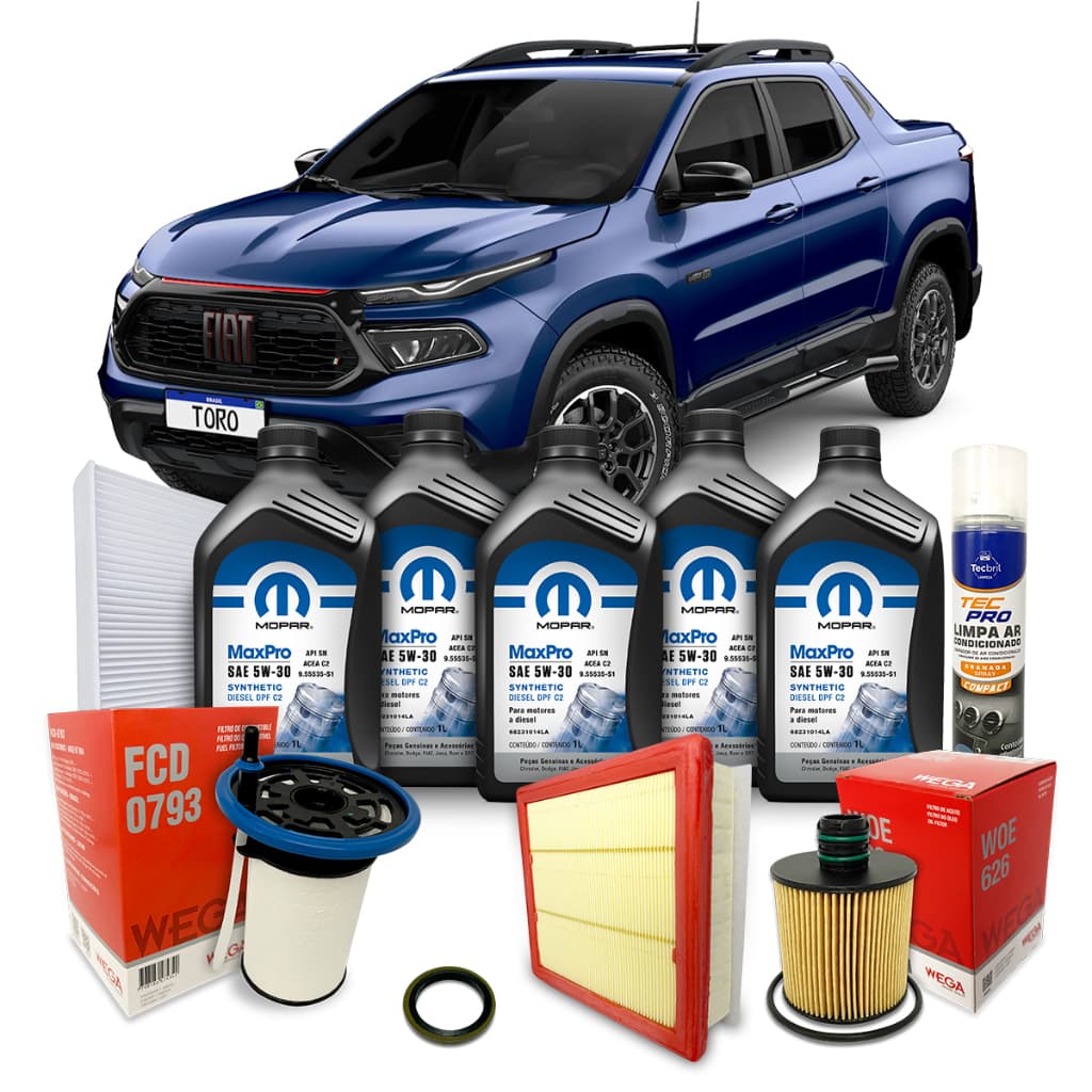 Kit Revisão Filtro E Óleo Original 5w30 Fiat Toro 2.0 Diesel