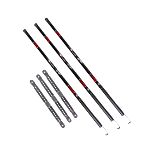 Kit Pesca 3 Varas 1,80m + 2,40m Telescópicas com Enrolador de Linha e Capa de Transporte Pescaria Profissional