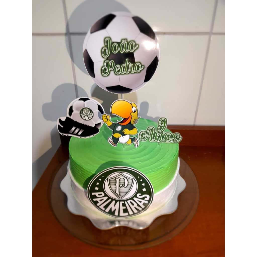 Topo Topper de Bolo Palmeiras Time Futebol Personalizados
