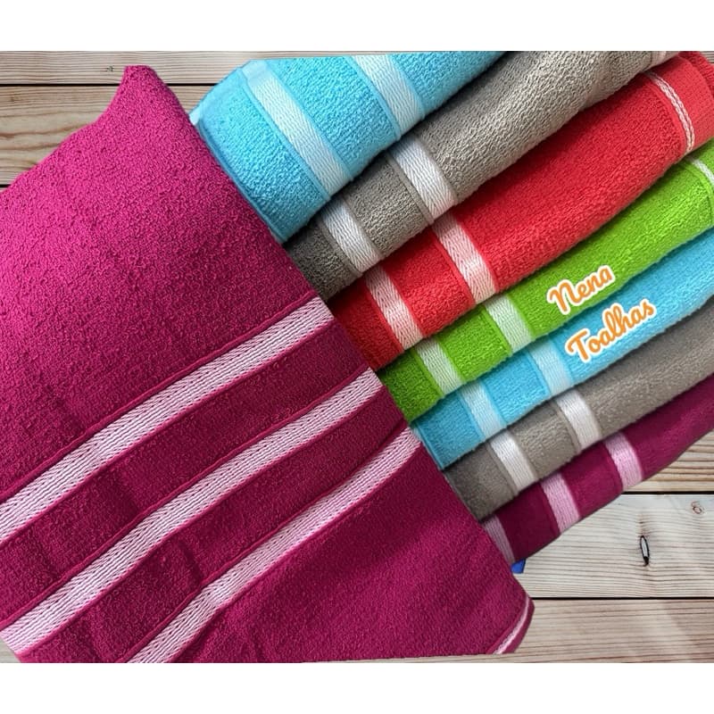 Toalha de Banho 100% Algodão  66x125 cores vivas