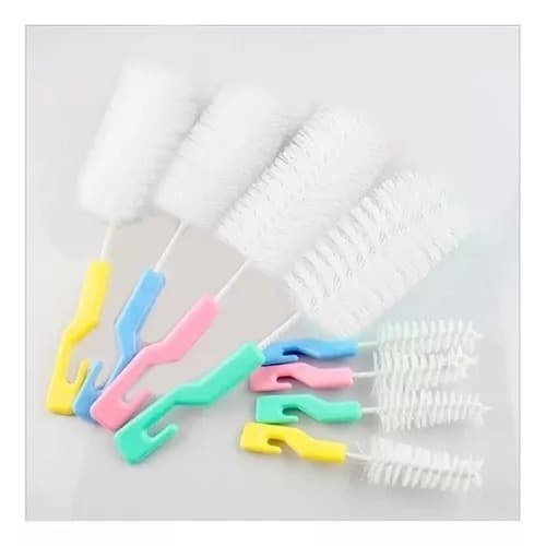 Kit Escova Mamadeira E Bico Higienização Menino Menina 2pcs Escova para Higiene