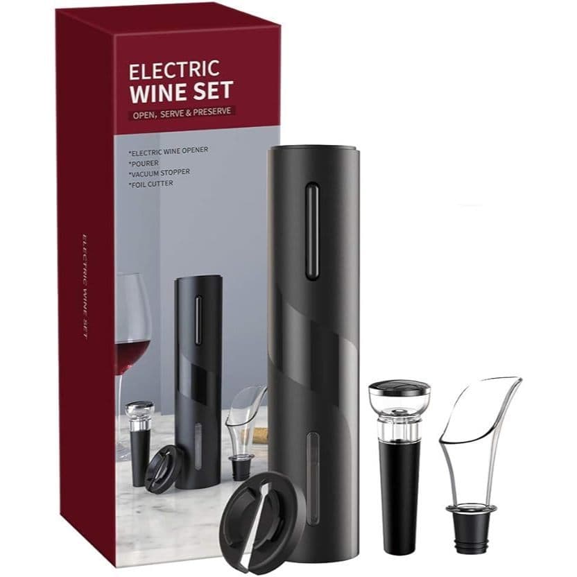 Abridor de vinho elétrico, saca-rolhas automático, conjunto de abridor de garrafa de vinho sem fio