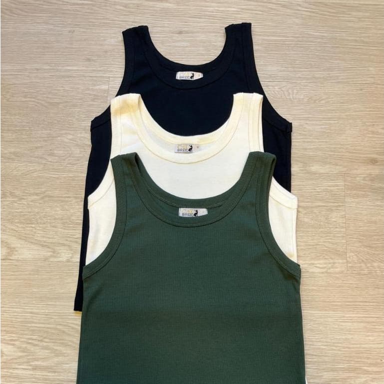 Kit 3 Blusa Regata Feminina Ver茫o Zarah Canelado Ribana Algod茫o Cores Sortidas