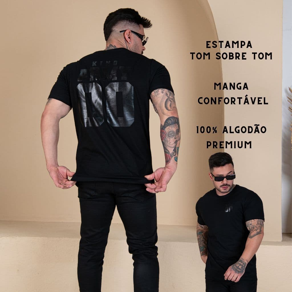 Camiseta Masculina Básica Estilosa Moda Verão Algodão Premium