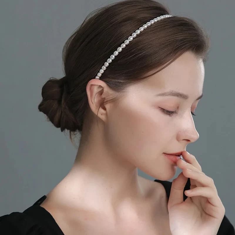 Tiara de Pérola Exclusiva, Luxo, Brilho, Acessório de Cabelo, Tiaras de Pérolas Delicadas, 6/8/10mm