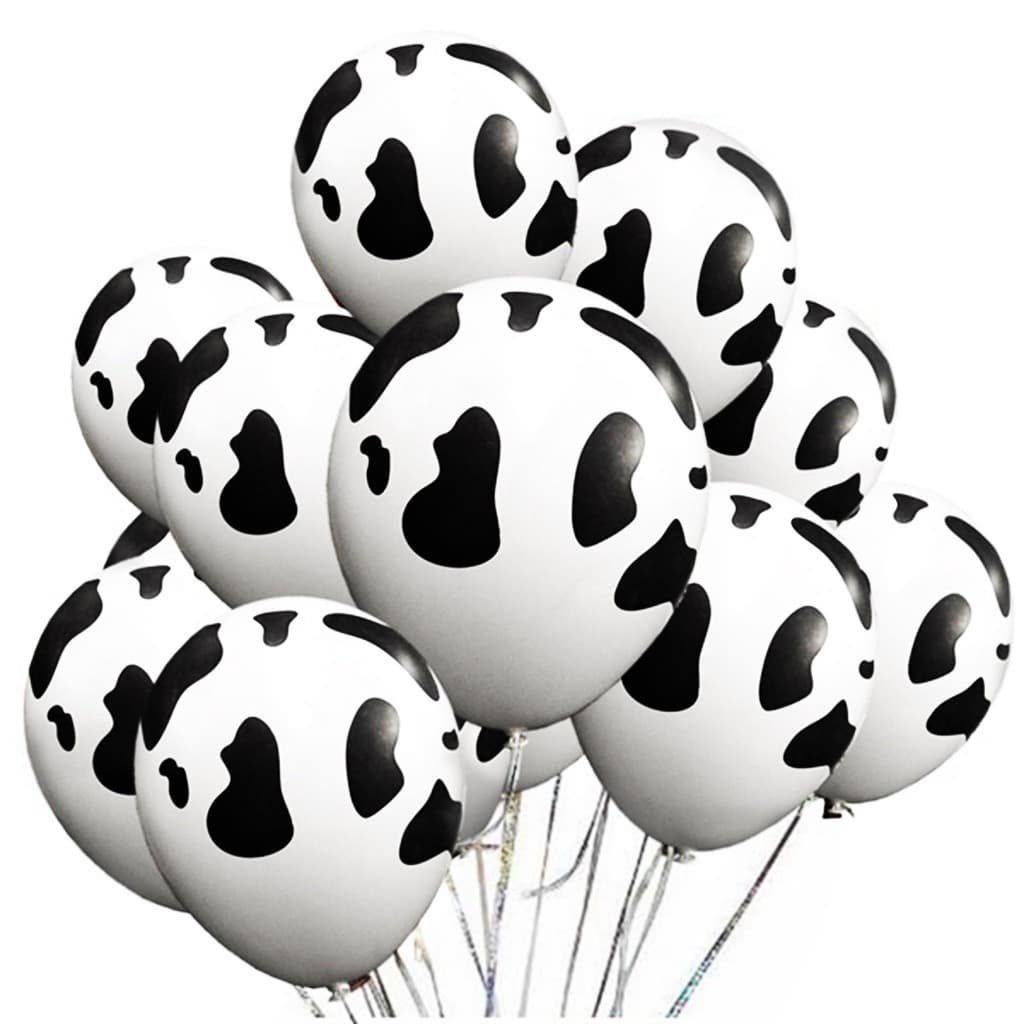 Balão Bexiga VAQUINHA MANCHAS DE VACA VACA MALHADA FESTA E DECORAÇÃO 11 pol Redondo PCT 25 UNID.