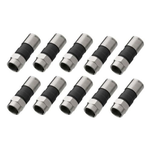 Kit 10 Conector F Rg 06 Compressão À Prova De Água