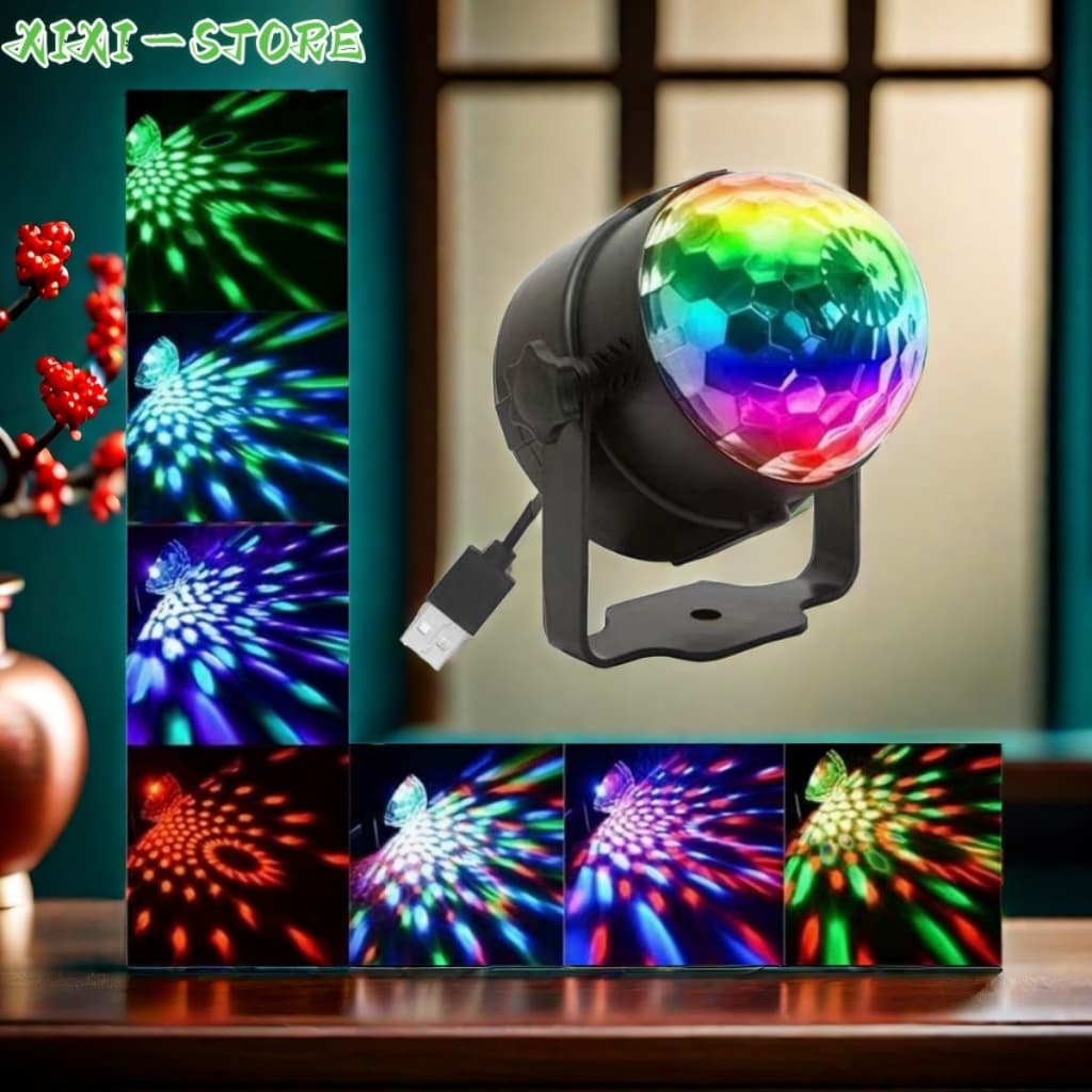 Globo Colorido Bola Maluca Led Iluminação Festa Balada Rgb