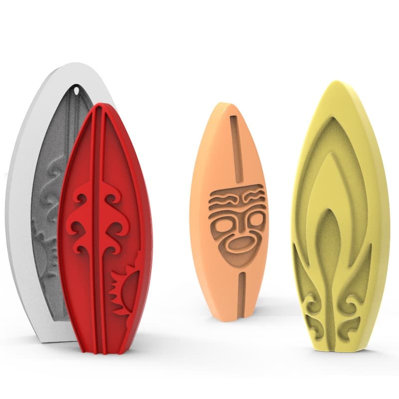 Forma de Silicone Prancha de Surf Verão Tribal | Velas | Gesso | Resina