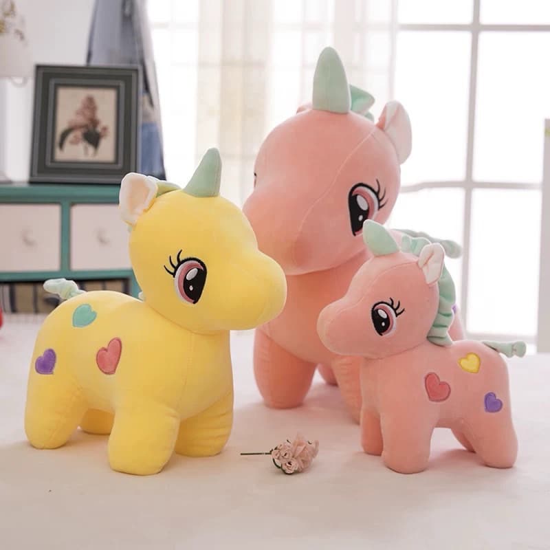 Unicórnio de Pelúcia Colorido Antialérgico Fofinho 38 CM / 55 CM Envio Imediato