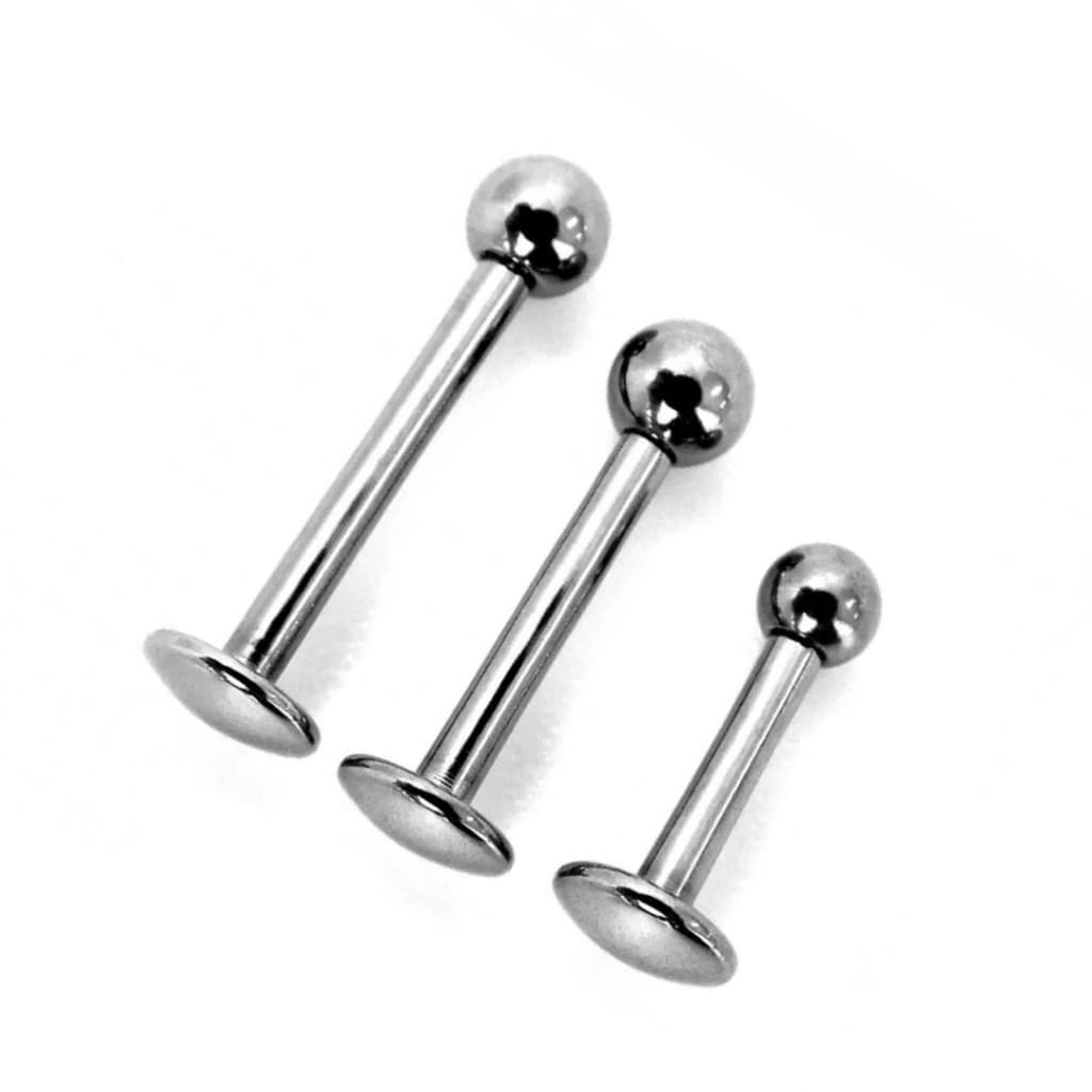 Piercing Titânio Titanium Labret Básico Rosca Interna 1.6mm