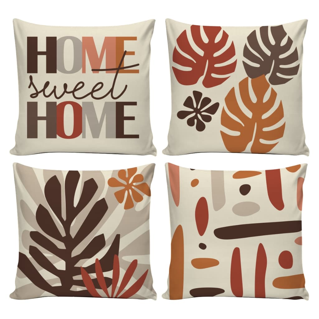 Kit 4 Capas Almofadas Decorativas - 45x45 Costela Adão Home