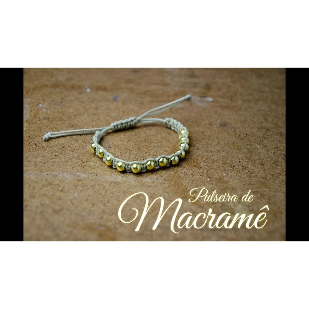 Kit 5 Pulseira Macramê Personalizada Nome Miçanga Colorida