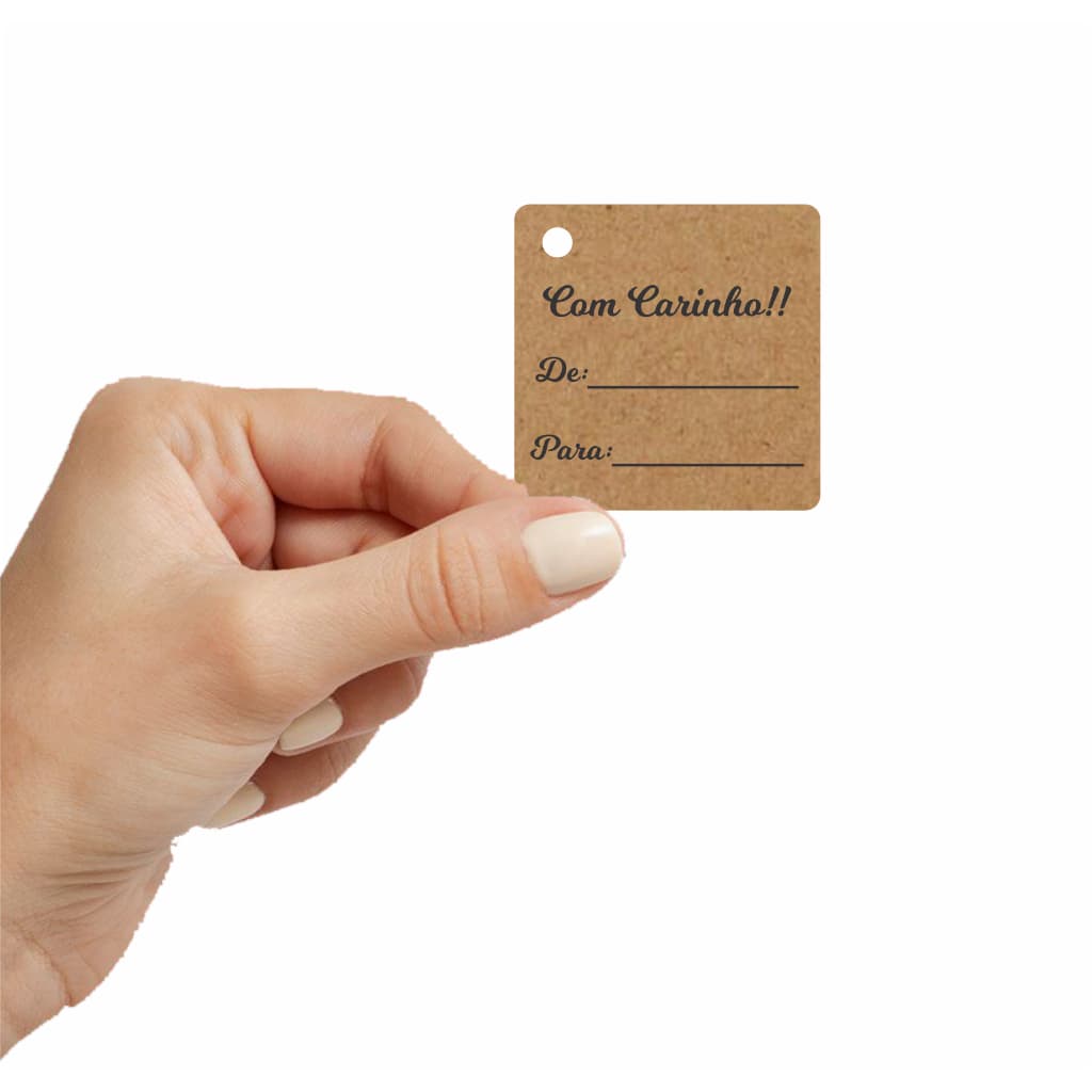 Tag em Kraft Com Carinho De Para | Etiqueta para Presente - TSP007