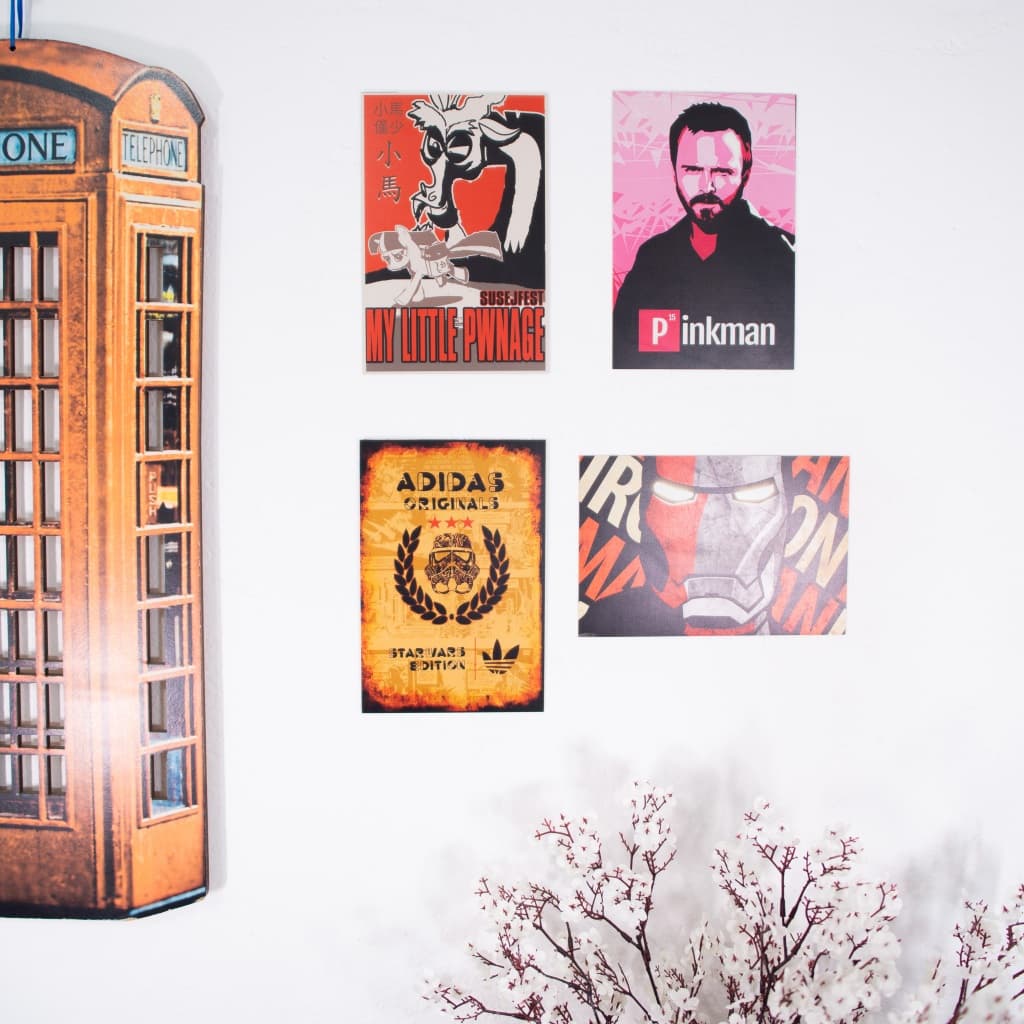 Placas decorativas modernas de personagens