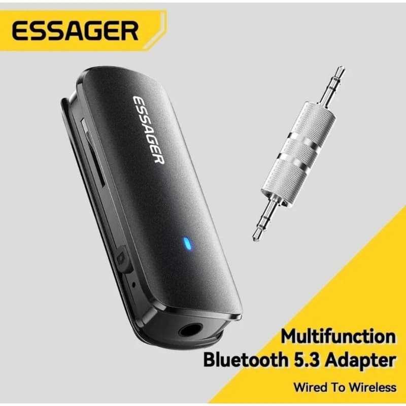 Adaptador Receptor Bluetooth Essager Com Suporte de Cartão de Memória Lançamento 2024