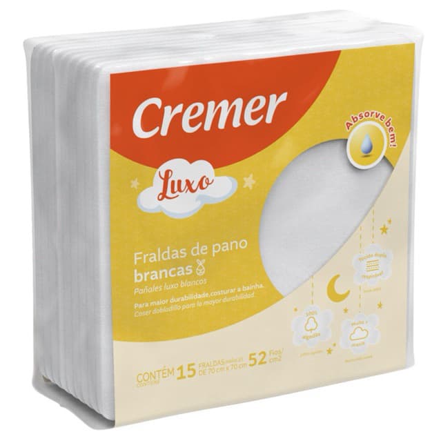 Fralda Luxo Pct 15 Unid - Cremer