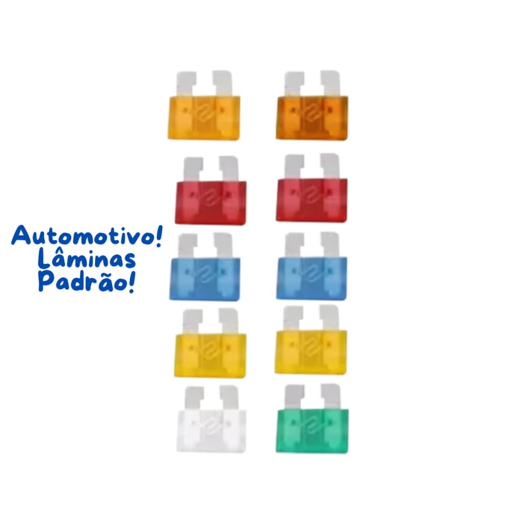 Cartela de Fusível Automotivo - 5a 7,5a 10a 15a 20a 25a 30a Conjunto Jogo