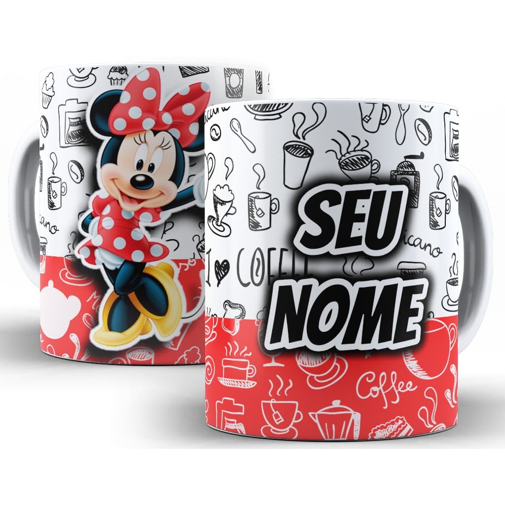 Caneca Minnie Disney Personalizada Com Seu Nome - Oferta!