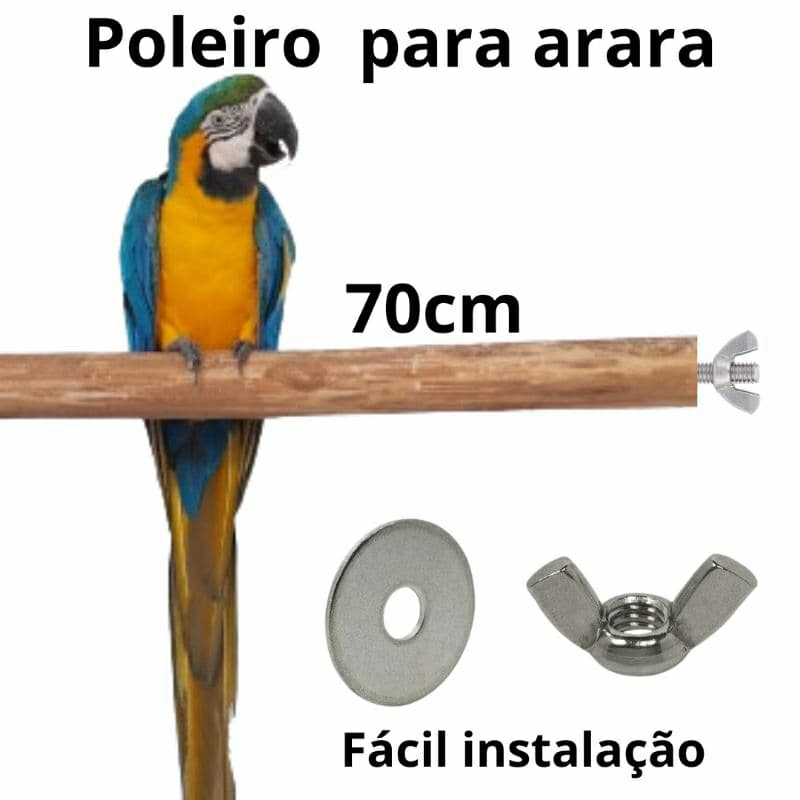 Poleiro natural para arara e papagaios