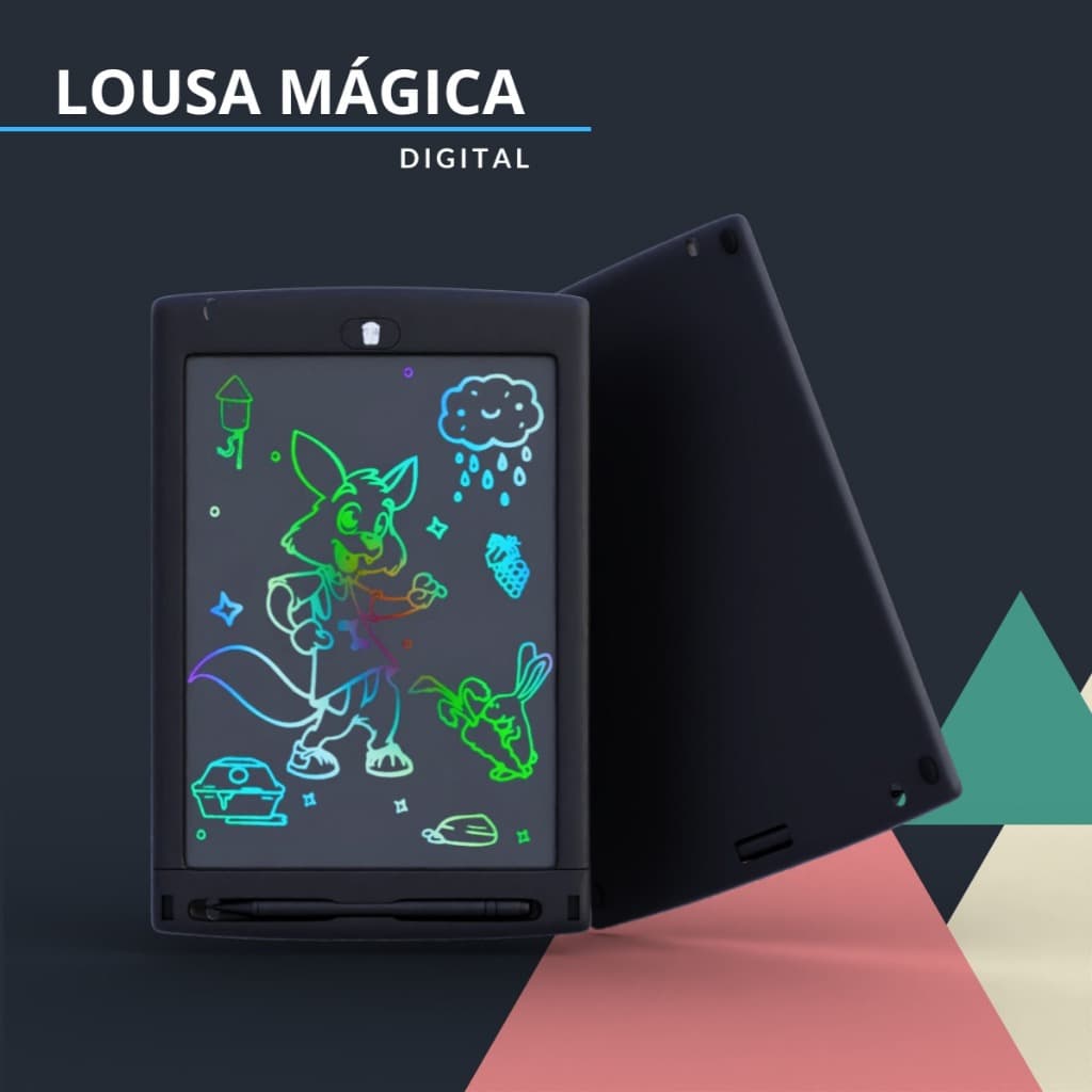 Lousa Mágica Tablet Infantil 10" p/ Escrever e Desenhar