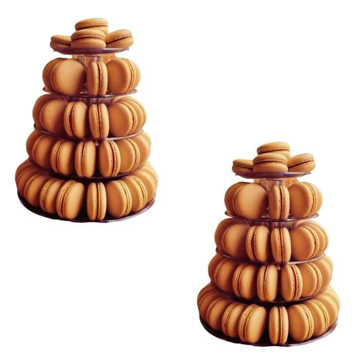 KIT 2 Torres para Macarons 5 Pisos Eventos Festas Casamento Aniversarios Luxo Doces Finos TM05C