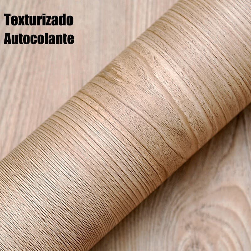 Papel de parede adesivo madeira 5 metros autocolante para quarto Lavável cozinhaa PVC CRU e ESCURA